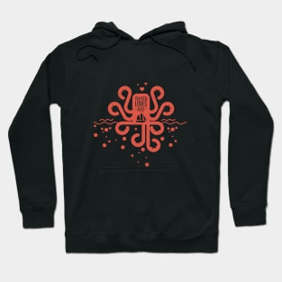 Kraken loves boat Hoodie